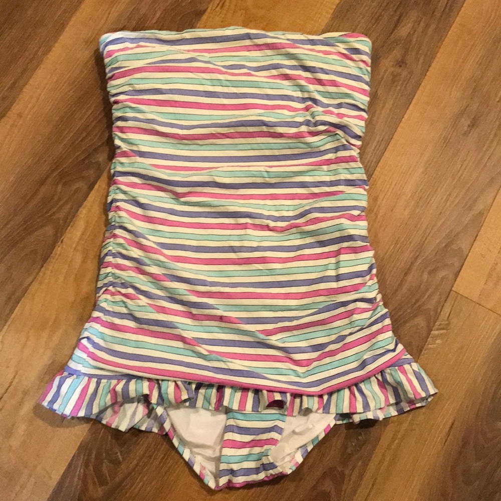 Retro striped one piece